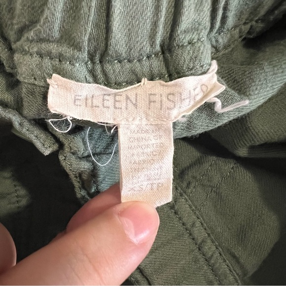 Eileen Fisher Tapered Organic Cotton Crop Pants Size XS Color Olive - Picture 11 of 13